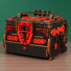 3D Wooden Puzzle Music Jewelry Box with 3D Musical Instruments DIY Assembly Kit
