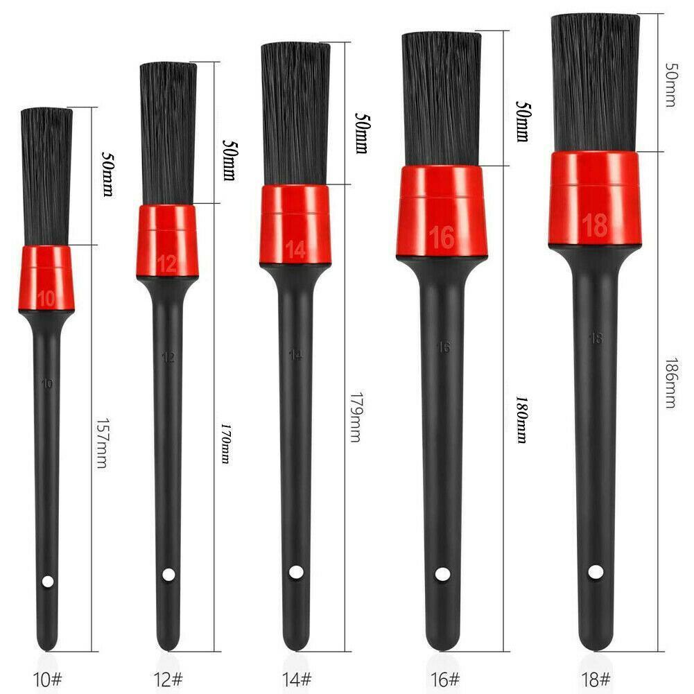 5pcs Car Cleaning Detail Brush Set - Air Conditioner Outlet Clean Brush