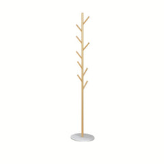 Tree Coat Rack Stand with Decorative Base for Hallway Entryway Coat