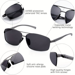 Polarized Sports Sunglasses Metal Frame UV Protection Summer Sunglasses