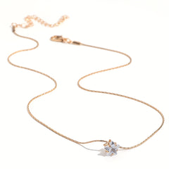 Water Drop Rhinestone Pendant Necklace
