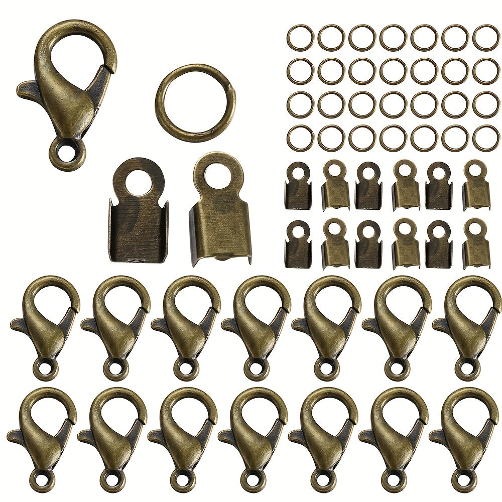 80Pcs Alloy Lobster Clasp Jump Rings Set for DIY Jewelry