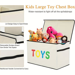 Large Grey Toy Storage Bin with Flip Top Lid