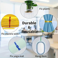 8pcs Adjustable Fastening Cable Straps Reusable Nylon Fixing Rope For Storage