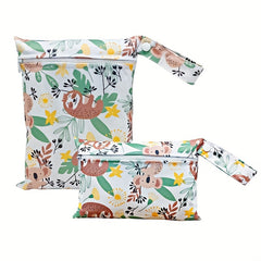 2pcs Tree Zircon Print Diaper Bag Washable Cloth Diaper Bag