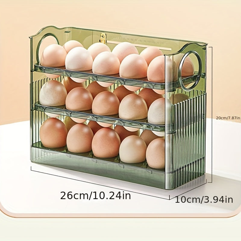3 Tier Egg Holder Fridge Organizer, Holds 30 Eggs