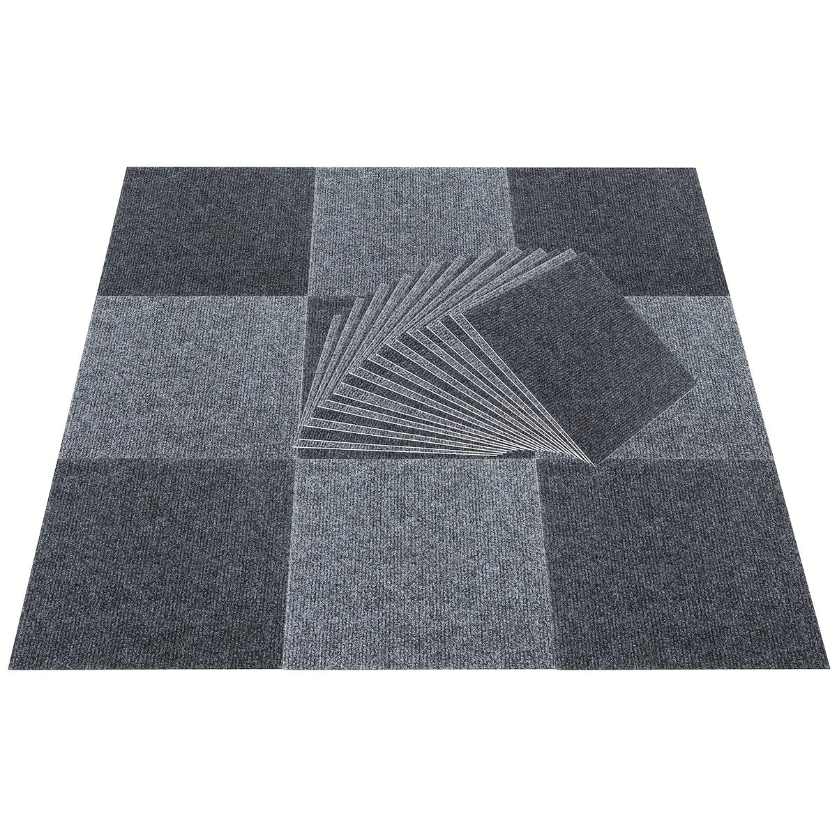 20pcs Plush Puzzle Floor Mat Soft Area Rug Anti Slip Comfort Seat Pads
