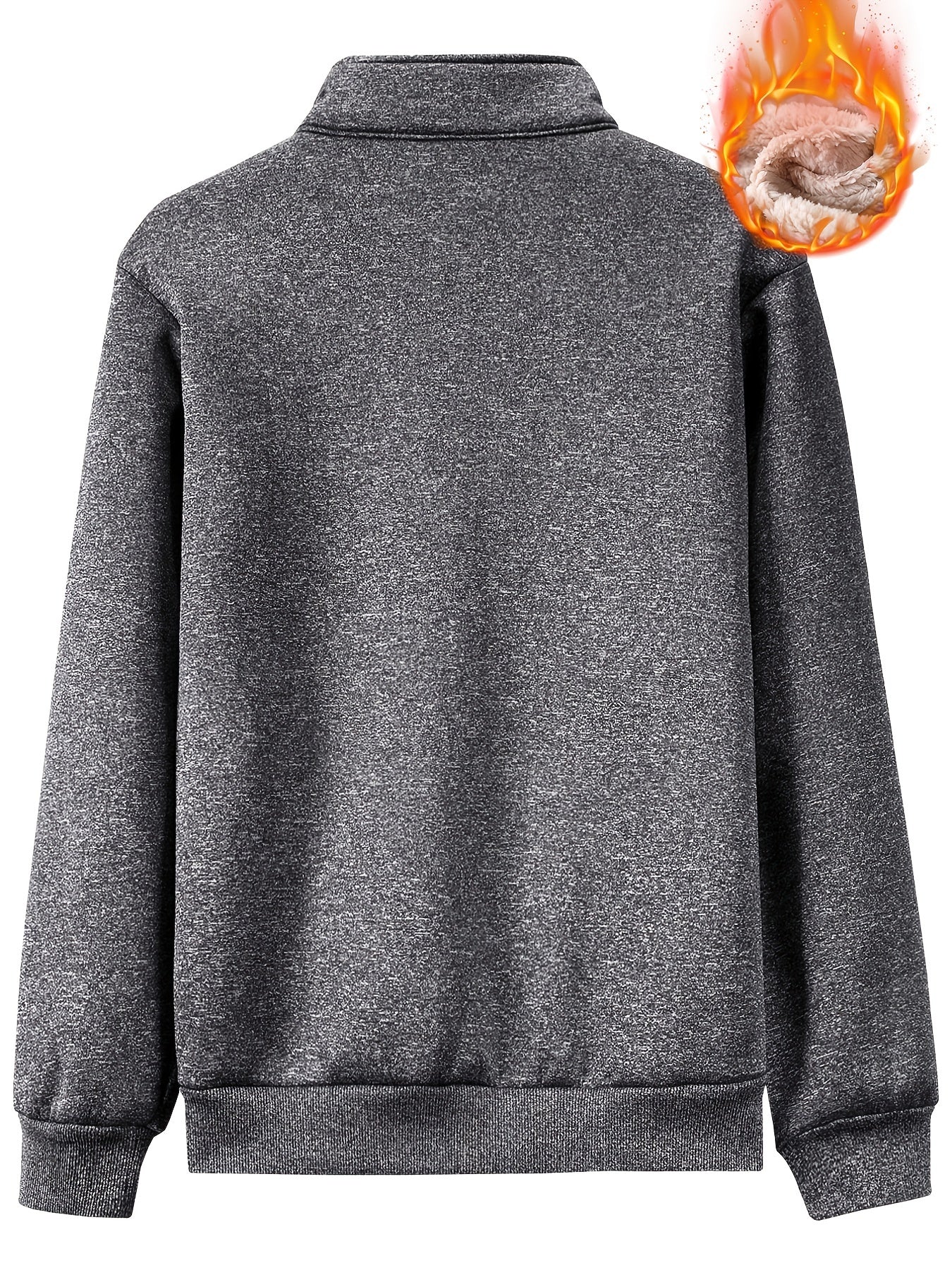 Men's Sherpa Fleece Zip Up Jacket with Smile Face Print