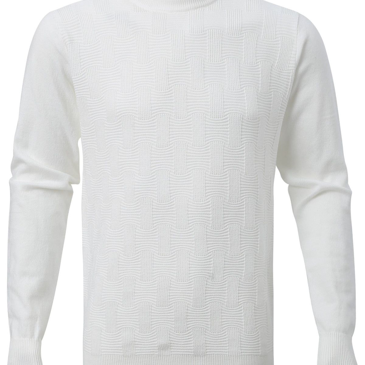 Men's Solid Sweater Casual Warm Stretch Crew Neck Pullover