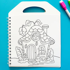 Reusable Magic Water Coloring Book & 6 Pens Set