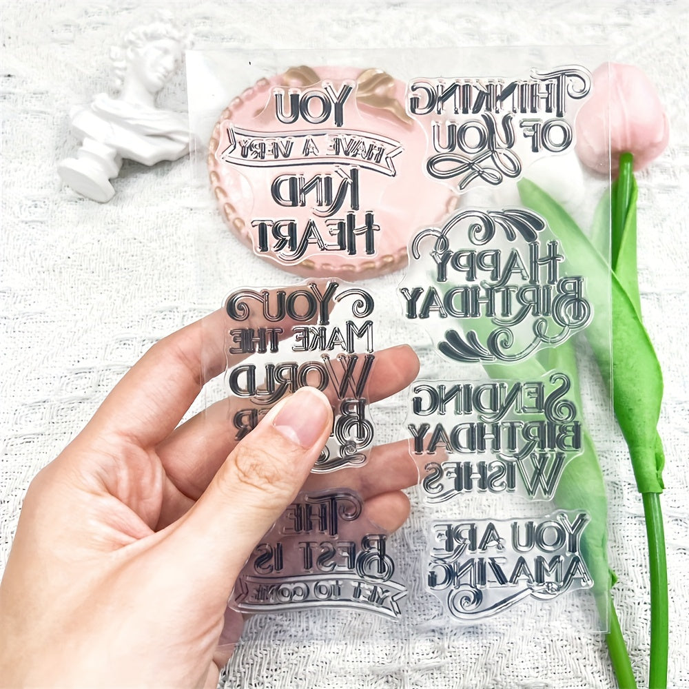 English Blessing Transparent Stamp for DIY Crafts