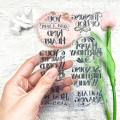 English Blessing Transparent Stamp for DIY Crafts