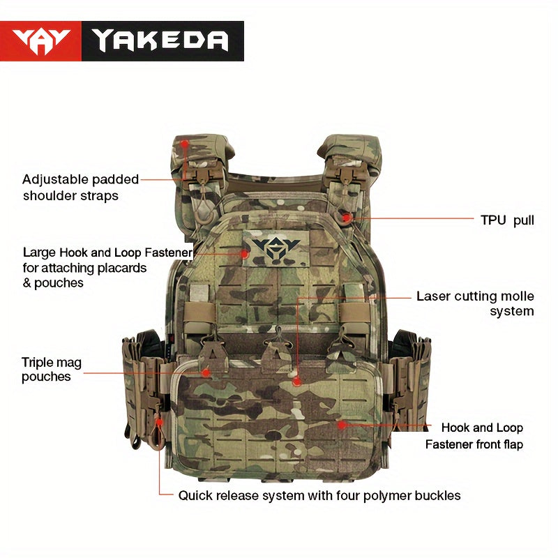 Outdoor Multifunctional Training Vest 1000D Waterproof Molle Vest