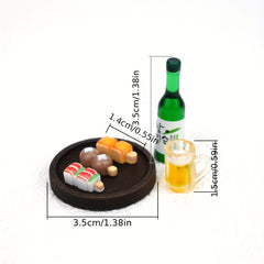 Micro Beer BBQ Package Ornament Dollhouse Scene Miniature Model