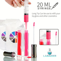 10pcs Large Plastic Syringes with Tip Cap for Scientific Labs