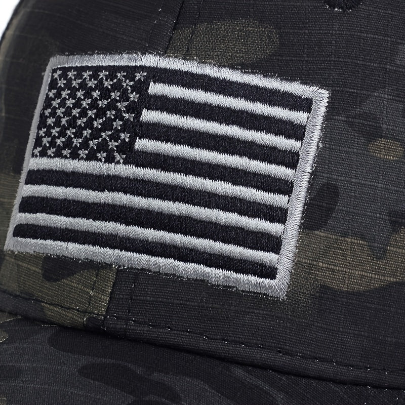 American Flag Embroidered Baseball Cap