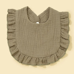 Baby Pure Cotton Ruffled Bib For Infant
