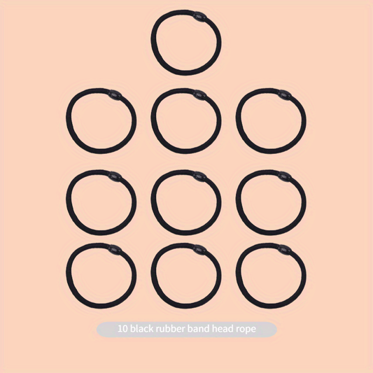 10pcs Beaded Hair Tie Elastic Ponytail Holder Hair Accessories