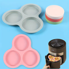 Washable Silicone Round Cake Molds & Decorating Tray Set