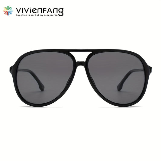 VIVIENFANG Aviator Sunglasses Polarized Lens TR90 Frame Unisex VF2201A