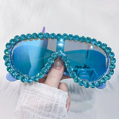 Y2K Rhinestone Sunglasses UV400 Sun Shades