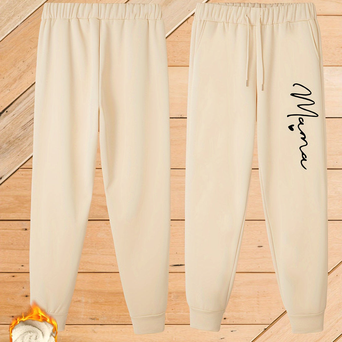  Casual Pants Women's Plus Letter Print Fleece Harem Trousers