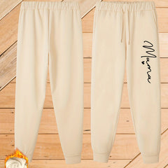  Casual Pants Women's Plus Letter Print Fleece Harem Trousers