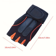 Outdoor Cycling Half Finger Gloves with Extended Wrist Protection