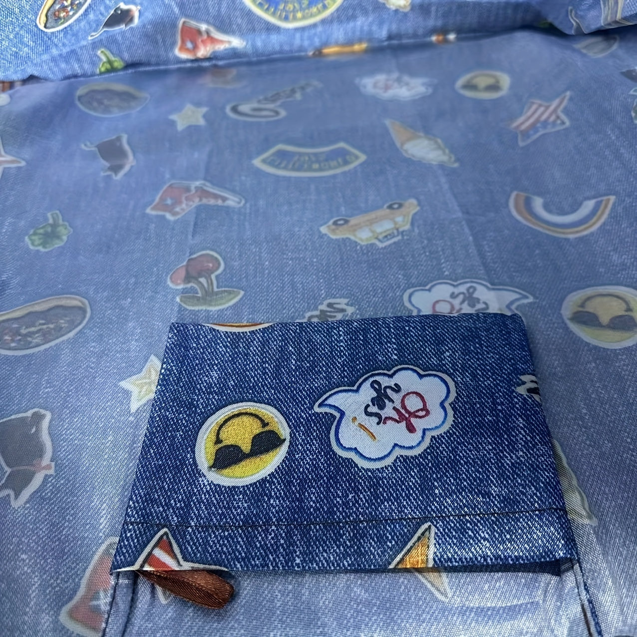 Foldable Casual Tote Bag Large Capacity Lightweight Durable Shoulder Bag