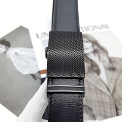 Men's Leather Belt Automatic Buckle Business Suit Waist Strap