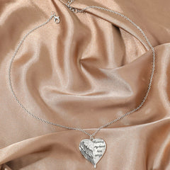 Feather Heart Letter Heart Necklace Women's Fine Jewelry