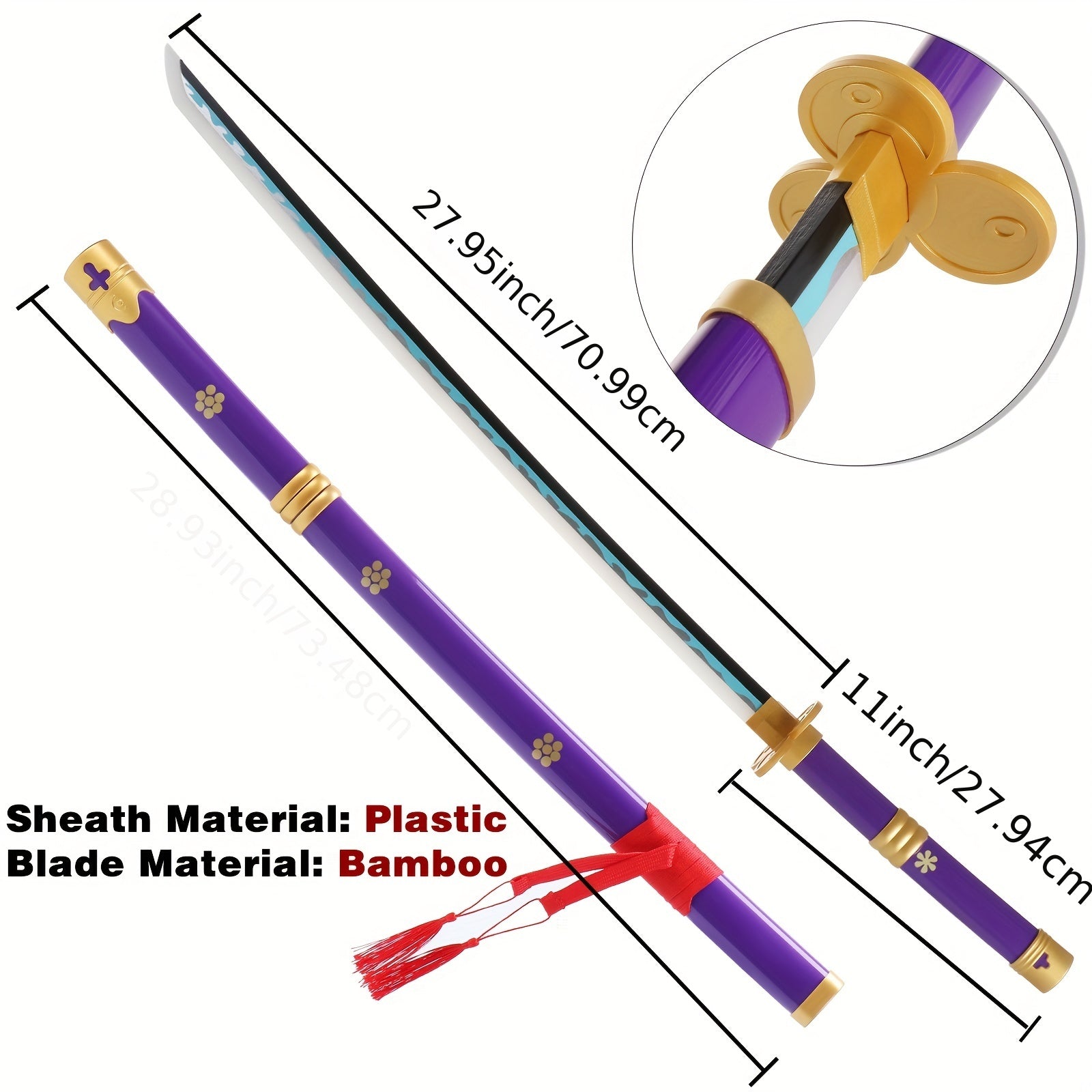 Rechargeable Anime Sword Samurai Wooden Sword Role playing Cosplay Toy