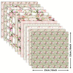 12pcs Flower Series Scrapbook Paper Background DIY Photo Album Art Card