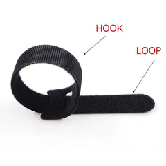 50PCS Reusable Cable Ties 6 Inch Cloth Cord Management Straps
