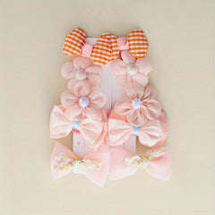 10 Pcs Kids Bow Hair Clips Flowers Hairpin Set for Girls 1 Year Old
