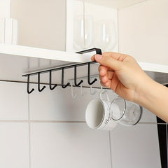 Bathroom Cabinet Storage Hangers Multifunctional Hook Rack Nail Cup Holder