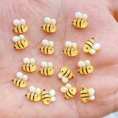 10Pcs Mini Honeybee Resin Figurines for Jewelry Making & Accessories