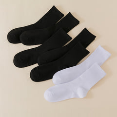7 Pairs Breathable Crew Socks Women's Stockings