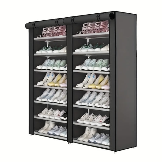 7 Layer Shoe Rack Standing Dustproof Shoe Storage Large Capacity Shelf