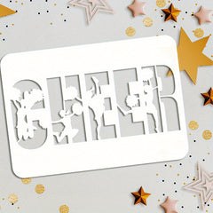 Cheer Stencil for Painting Large Cheerleader Silhouette Drawing Template