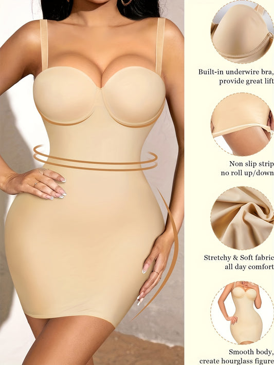 Bodycon Dress with Tummy Control Shapewear for Women
