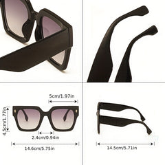 Vintage Big Square Frame Sunglasses Sunshade Oversized