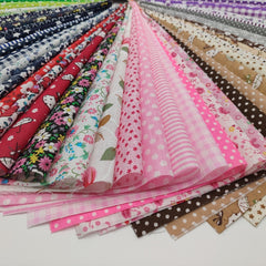 100pcs Cotton Patchwork Fabric Flowers for Sewing Quilting Crafting