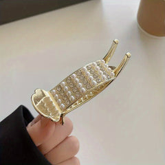 Rhinestone Faux Pearl Hair Claw Banan Clip Hair Accessories