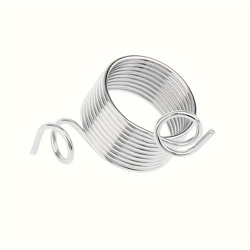 Crochet Ring Finger Yarn Guide Stainless Steel Adjustable Knitting Loop