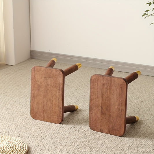 Solid Wood Small Stool Outdoor Removable Stool