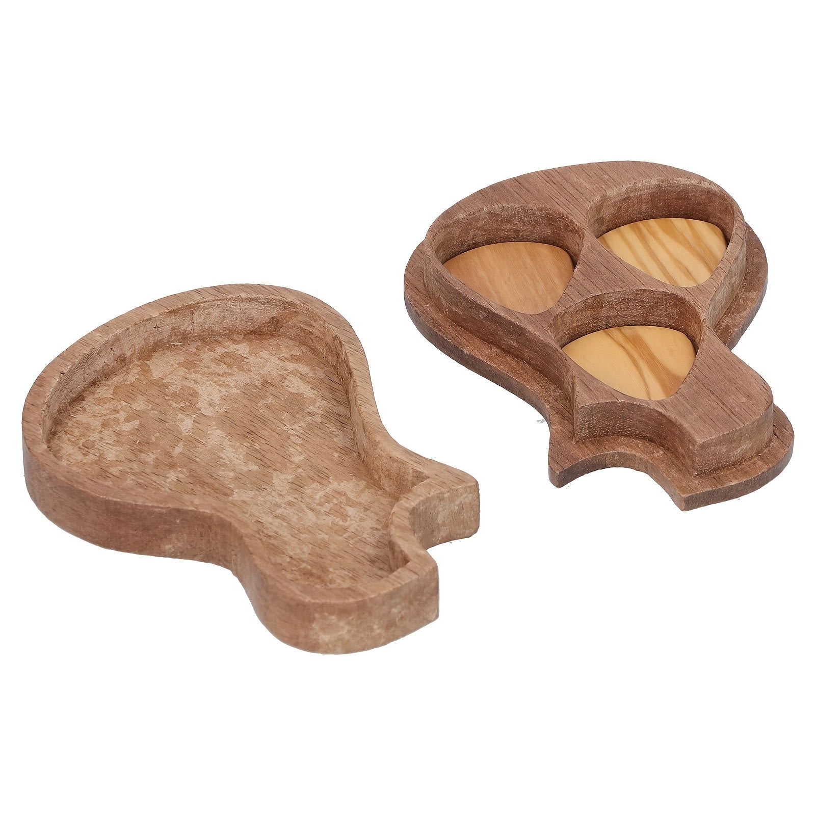 Wooden Guitar Picks Set With Case & 3 Picks