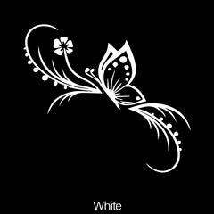 Butterfly Flowers Car Sticker Reflective Vinyl Decals Art Decoration