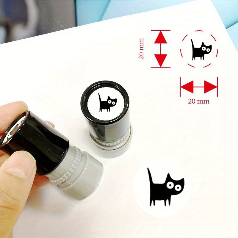 20mm Cat Stamp with Whiskers for Teacher Rewards & Encouragement
