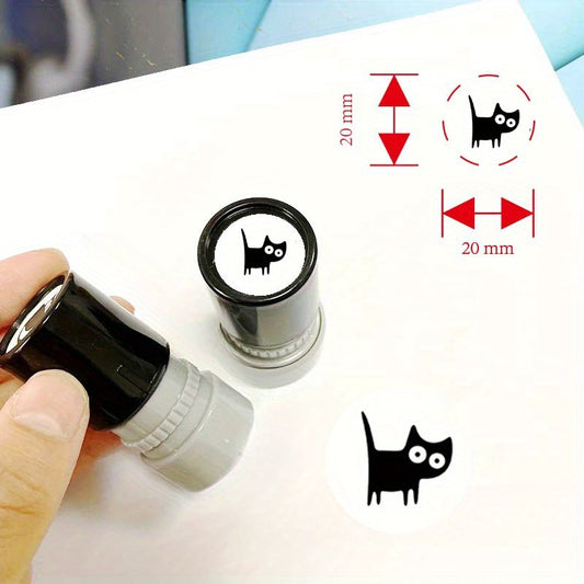 20mm Cat Stamp with Whiskers for Teacher Rewards & Encouragement